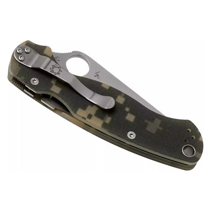 Spyderco Para Military 2 C81GPCMO2 - 3.42" S45VN Satin Blade, Digital Camo G-10 Handles
