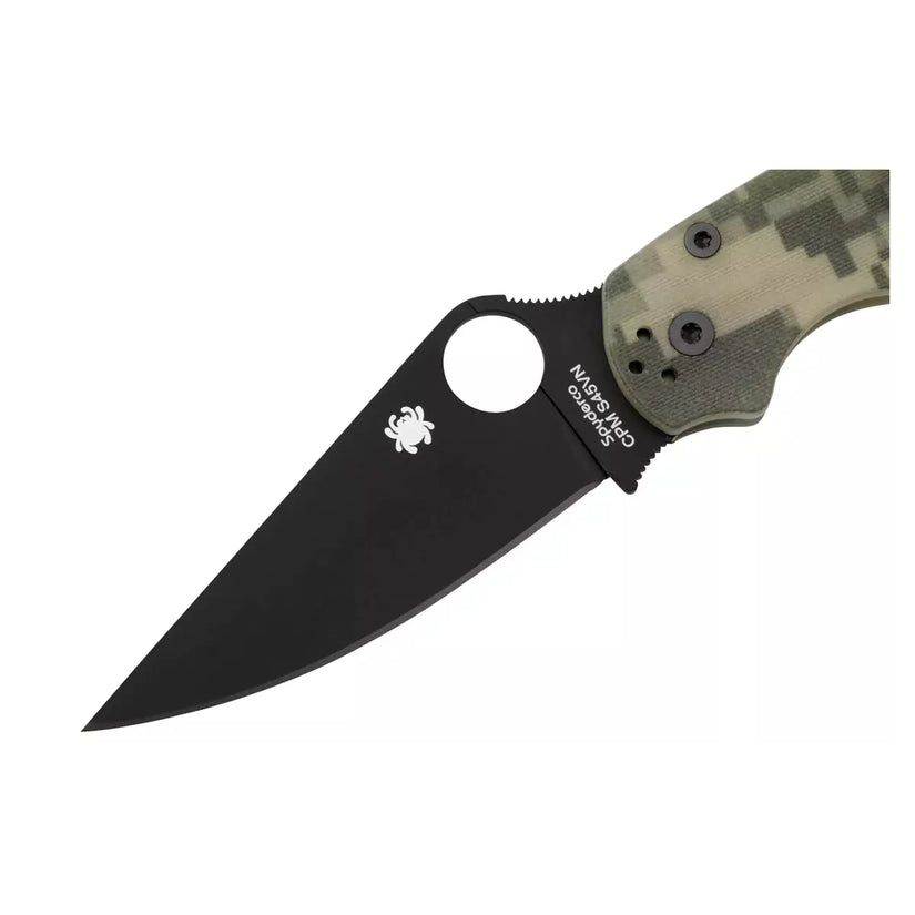 Spyderco Para Military 2 C81GPCMOBK2 - 3.42" S45VN Black DLC Blade, Digital Camo G-10 Handles