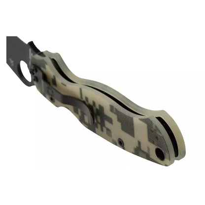 Spyderco Para Military 2 C81GPCMOBK2 - 3.42" S45VN Black DLC Blade, Digital Camo G-10 Handles