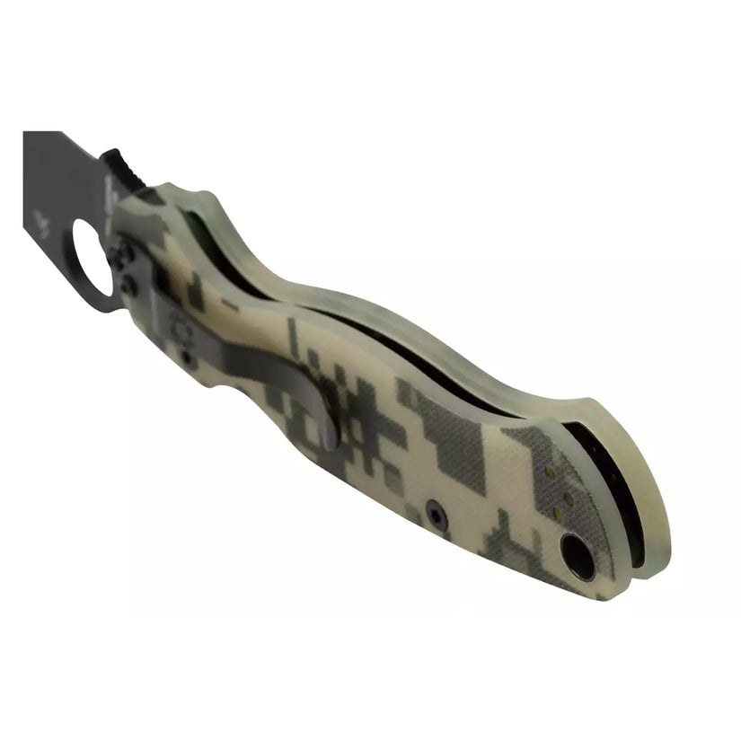 Spyderco Para Military 2 C81GPCMOBK2 - 3.42" S45VN Black DLC Blade, Digital Camo G-10 Handles