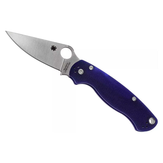 Spyderco Para Military 2 C81GPDBL2 - 3.47" S110V Satin Blade, Dark Blue G10