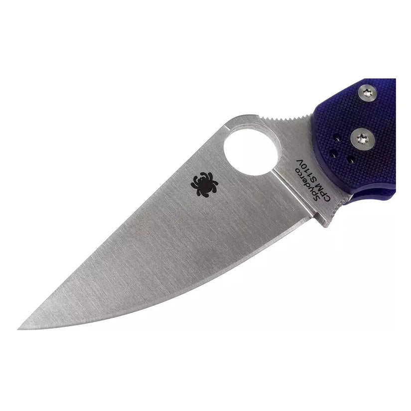 Spyderco Para Military 2 C81GPDBL2 - 3.47" S110V Satin Blade, Dark Blue G10