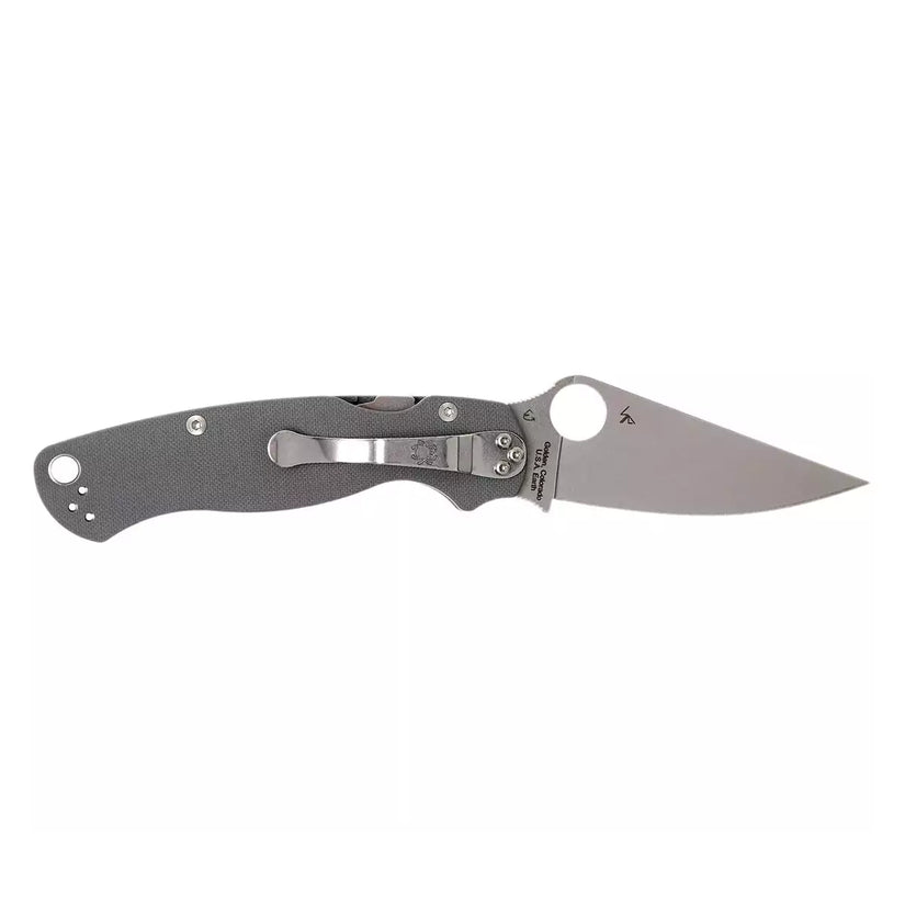 Spyderco Para Military 2 C81GDGY2 - 3.47" Maxamet Satin Blade, Dark Grey G10