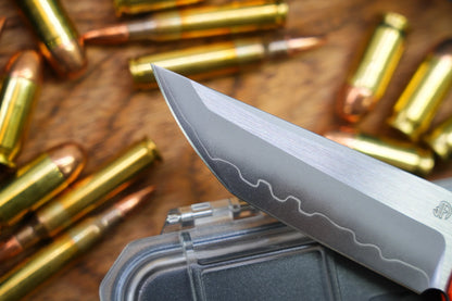 North Mountain Blade Chop 2 G10 - 3.4" SLD-Magic Steel San Mai Tanto Blade, Orange G10 Handle