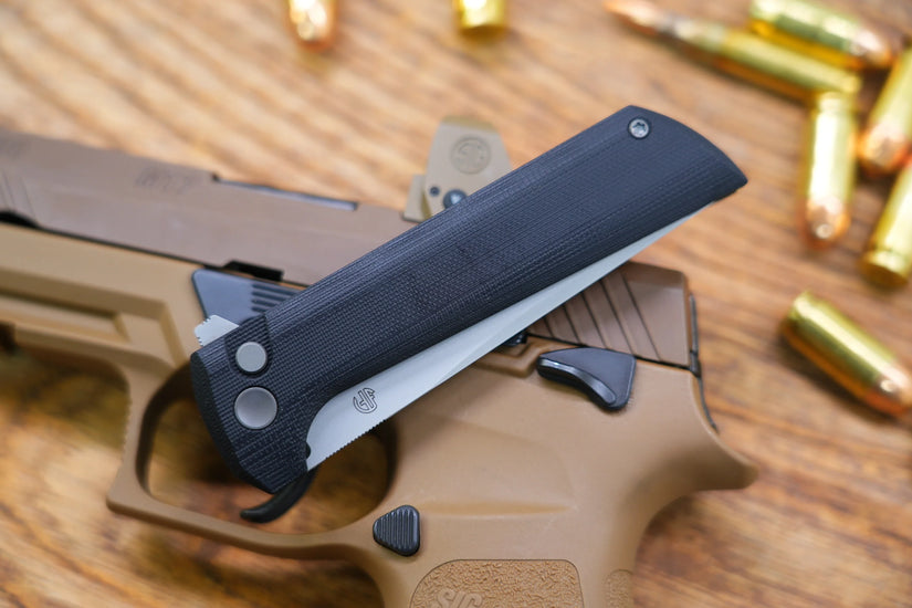 North Mountain Blade Chop 2 G10 - 3.4" SLD-Magic Steel San Mai Tanto Blade, Black G10 Handle