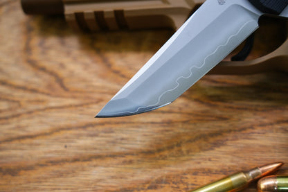 North Mountain Blade Chop 2 G10 - 3.4" SLD-Magic Steel San Mai Tanto Blade, Black G10 Handle