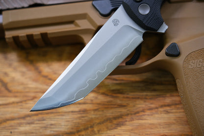North Mountain Blade Chop 2 G10 - 3.4" SLD-Magic Steel San Mai Tanto Blade, Black G10 Handle