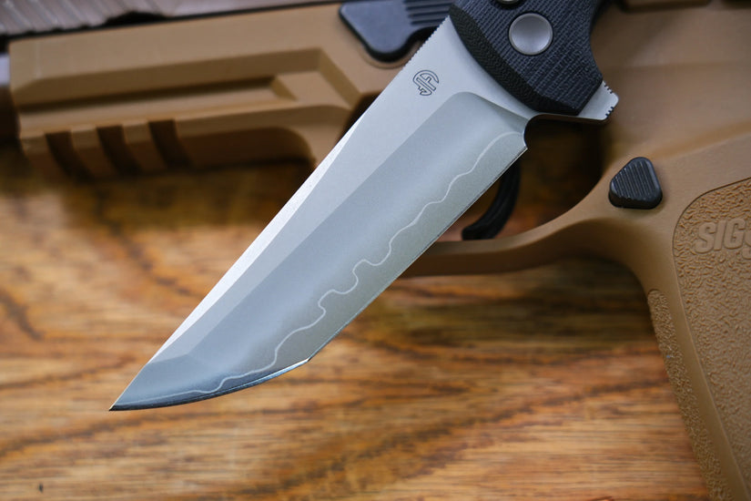 North Mountain Blade Chop 2 G10 - 3.4" SLD-Magic Steel San Mai Tanto Blade, Black G10 Handle