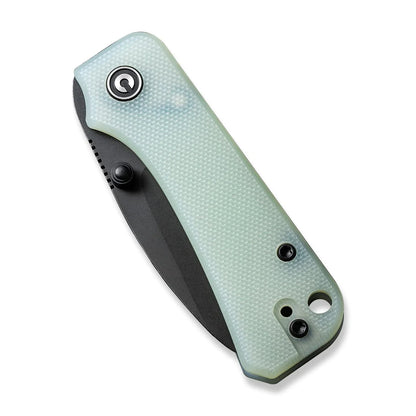 Civivi Baby Banter Jade C19068S-8 - 2.34" Nitro-V Black Stonewash Blade, Jade Natural G10