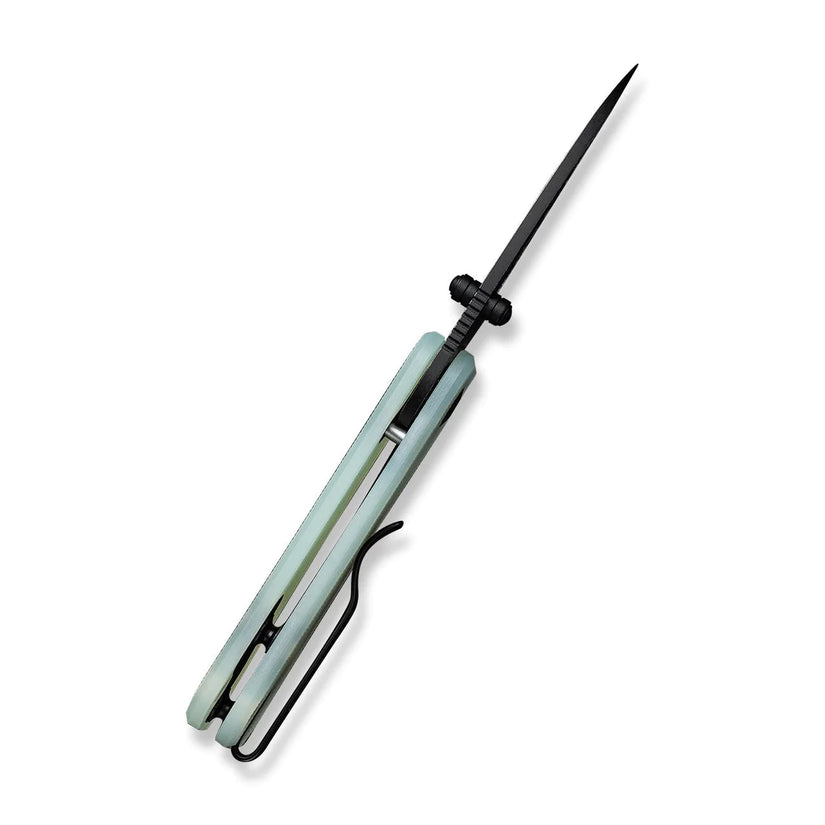 Civivi Baby Banter Jade C19068S-8 - 2.34" Nitro-V Black Stonewash Blade, Jade Natural G10