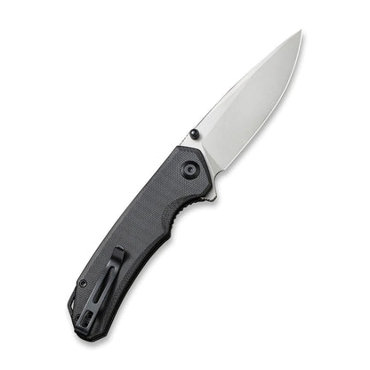 Civivi Brazen Black C2102C - 3.46" 14C28N Stonewashed Blade, Black G10 Handle