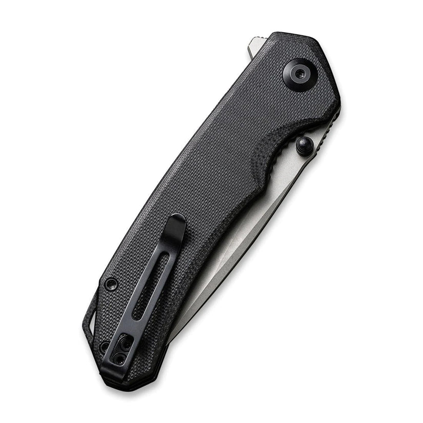 Civivi Brazen Black C2102C - 3.46" 14C28N Stonewashed Blade, Black G10 Handle