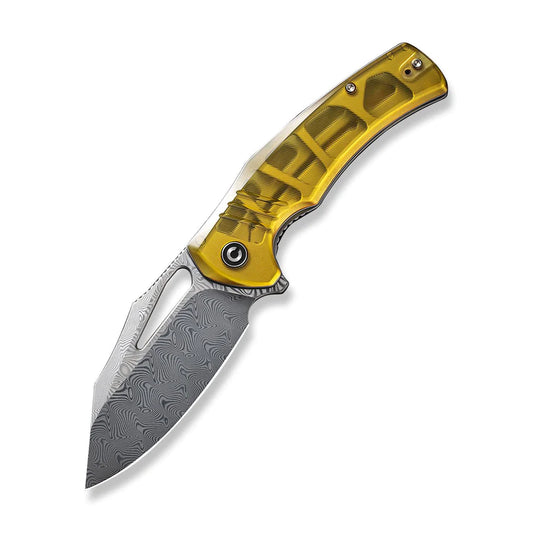 Civivi BullTusk Ultem C23017-DS1 - 3.48" Damascus, Polished Ultem Handle