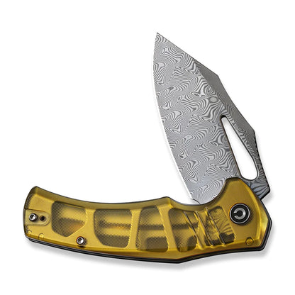 Civivi BullTusk Ultem C23017-DS1 - 3.48" Damascus, Polished Ultem Handle