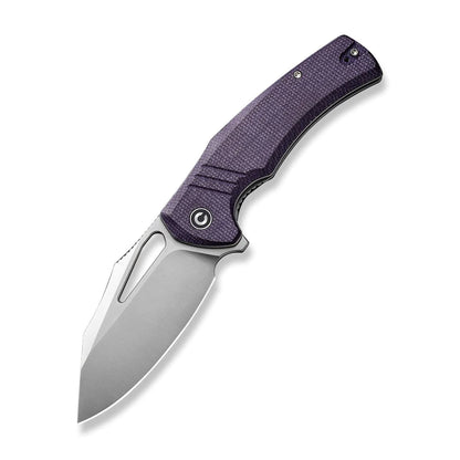 Civivi BullTusk Purple C23017-3 - 3.48" Satin 14C28N Blade, Purple Canvas Micarta Handle