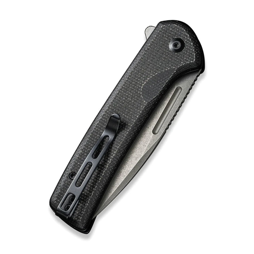 Civivi Conspirator Black Micarta C21006-1, 3.48″ Nitro-V Stonewash Drop Point Blade