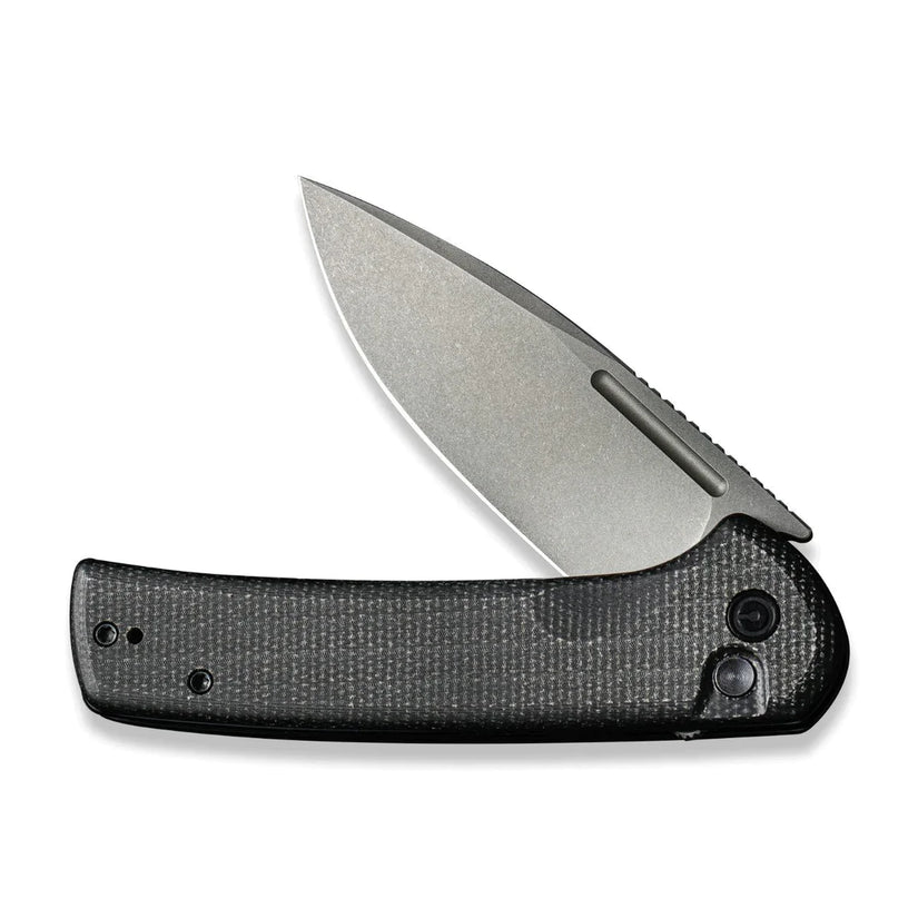 Civivi Conspirator Black Micarta C21006-1, 3.48″ Nitro-V Stonewash Drop Point Blade