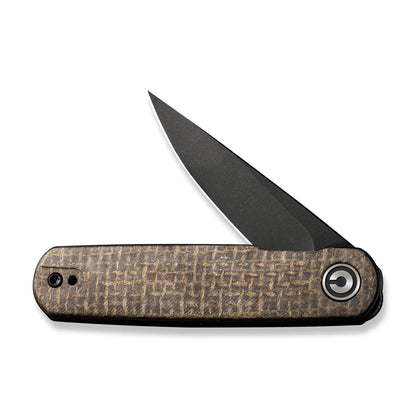 Civivi Lumi Burlap Micarta C20024-5 - 2.56" 14C28N Black Stonewashed Blade