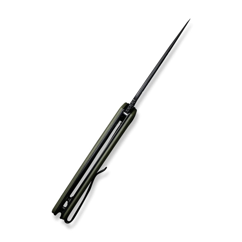 Civivi Mini Praxis C18026C-1 - 2.98" D2 Black Stonewashed Blade, Green G10 Handle