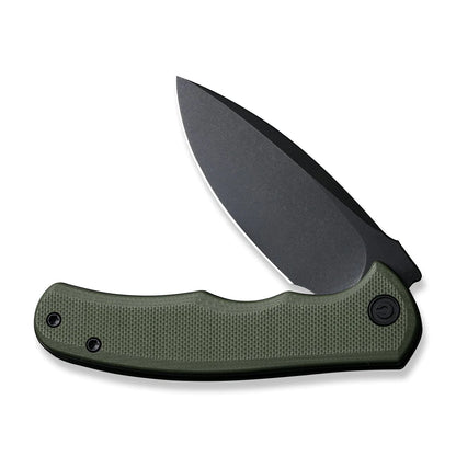 Civivi Mini Praxis C18026C-1 - 2.98" D2 Black Stonewashed Blade, Green G10 Handle
