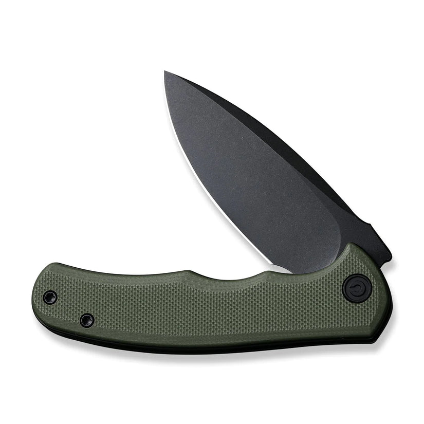 Civivi Mini Praxis C18026C-1 - 2.98" D2 Black Stonewashed Blade, Green G10 Handle