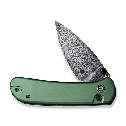 Civivi Qubit Green C22030E-DS1 - 2.98" Damascus Blade