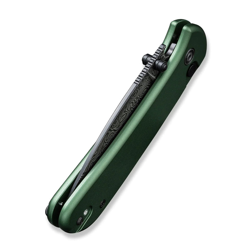 Civivi Qubit Green C22030E-DS1 - 2.98" Damascus Blade