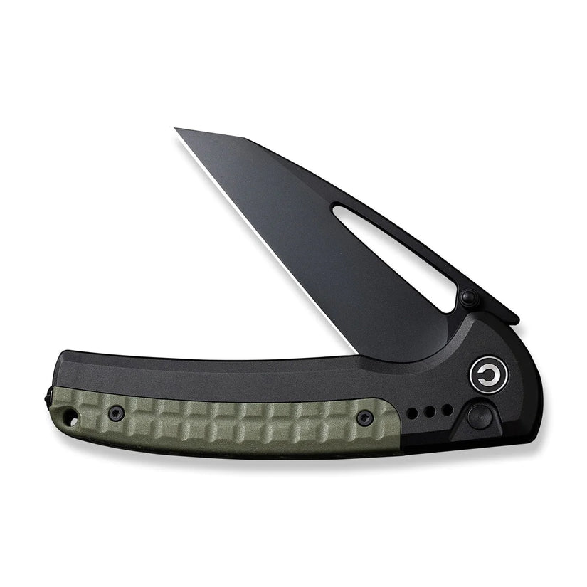Civivi Sentinel Strike Black C22025B-3 - 3.7" Black K110 Blade, Black/Green Aluminium Handle