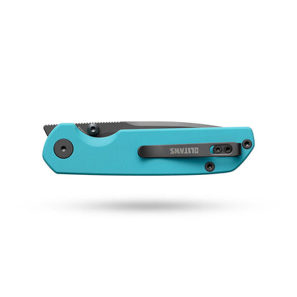Olitans Lemon Shark G071 - 3.27" 10Cr15Mov Grey PVD Blade, Blue G10 Handle