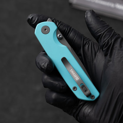 Olitans Lemon Shark G071 - 3.27" 10Cr15Mov Grey PVD Blade, Blue G10 Handle