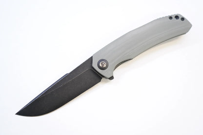 North Mountain Blade Harpoon G10 - 3.8" 14C28N Blackwashed Harpoon Blade, Grey G10 Handle