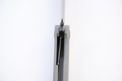 North Mountain Blade Harpoon G10 - 3.8" 14C28N Blackwashed Harpoon Blade, Grey G10 Handle