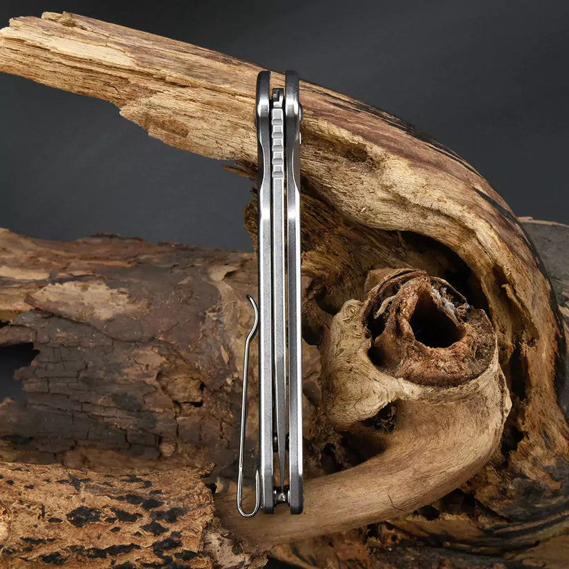 CJRB Pyrite Wharncliffe - 3.11" AR-RPM9 Stonewash Wharncliffe Blade, Steel Handles - J1925AST