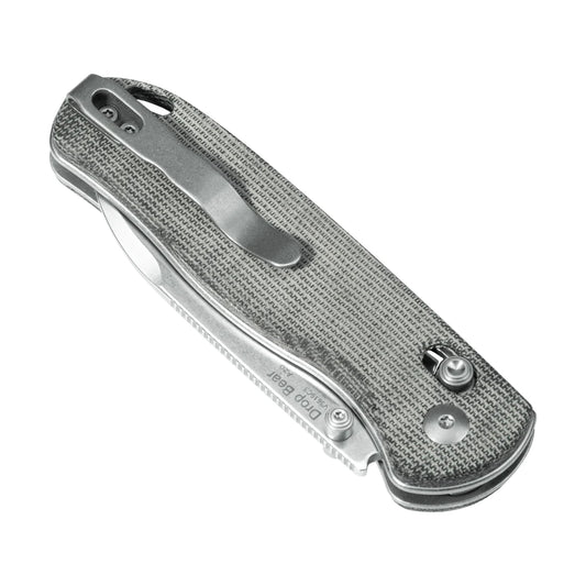 Kizer Drop Bear - 2.99" 154CM Stonewashed Blade, Grey Micarta Handle - V3619C3