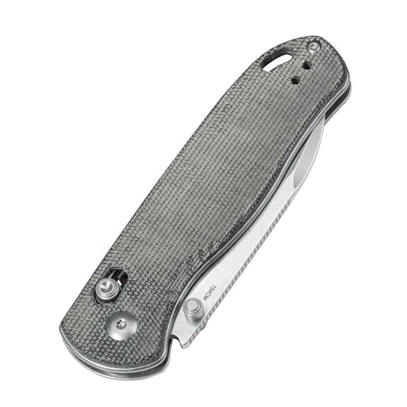 Kizer Drop Bear - 2.99" 154CM Stonewashed Blade, Grey Micarta Handle - V3619C3