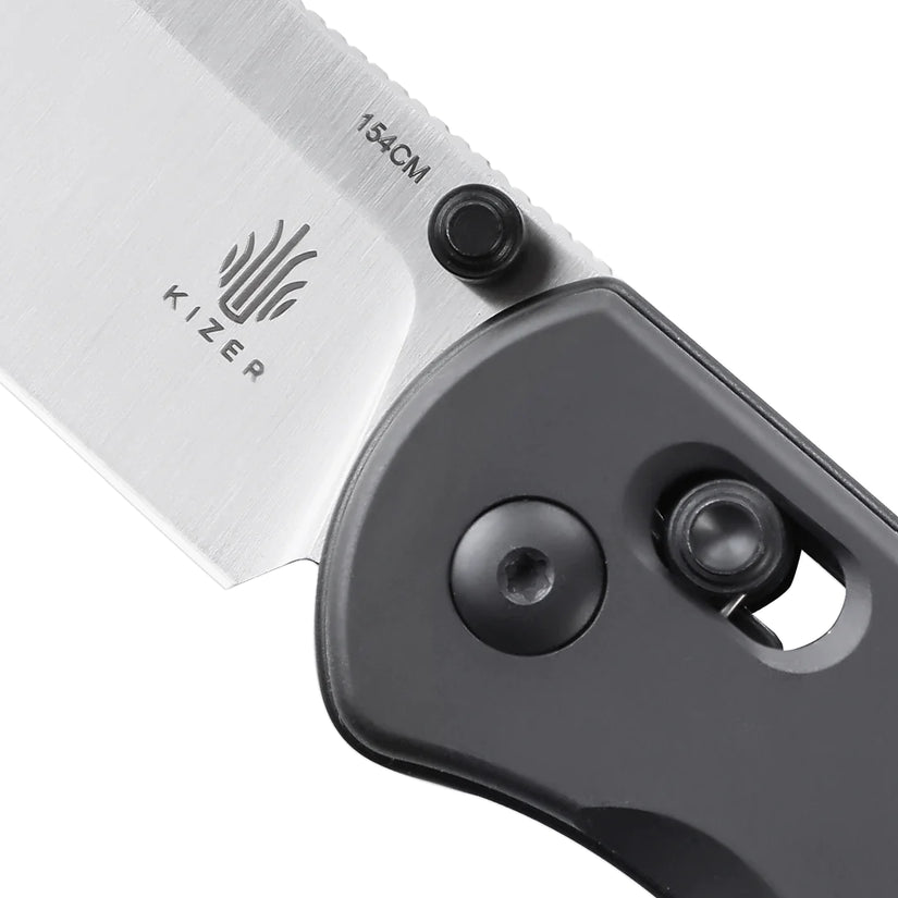 Kizer Drop Bear Gunmetal - 2.97" 154CM Satin Blade, Gunmetal Aluminium Handle - V3619C1