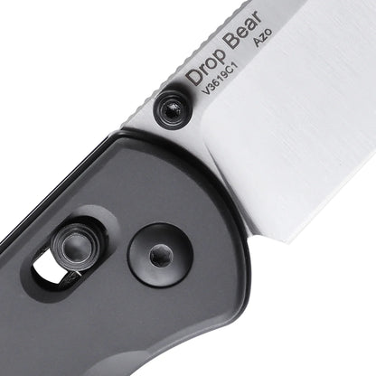 Kizer Drop Bear Gunmetal - 2.97" 154CM Satin Blade, Gunmetal Aluminium Handle - V3619C1