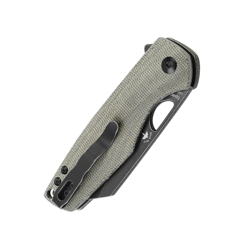 Kizer Sparrow Green Micarta - 2.99" 154CM Black Stonewashed Blade, Green Micarta Handle - V3628C2