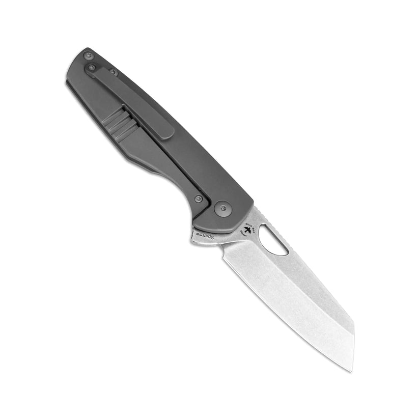 Kizer Sparrow Titanium - 3.27" S35VN Stonewashed Blade, Titanium Handle - Ki3628A1