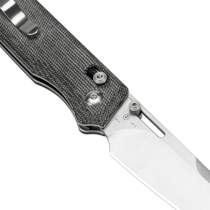 Kizer Task - 3.04" 154CM Satin Blade, Clutch Lock, Micarta Handle - V3641C1