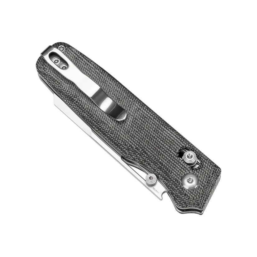 Kizer Task - 3.04" 154CM Satin Blade, Clutch Lock, Micarta Handle - V3641C1