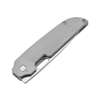 Kizer Varatas - 3.27" S35VN Stonewashed Blade, Titanium Handle - Ki3637A1