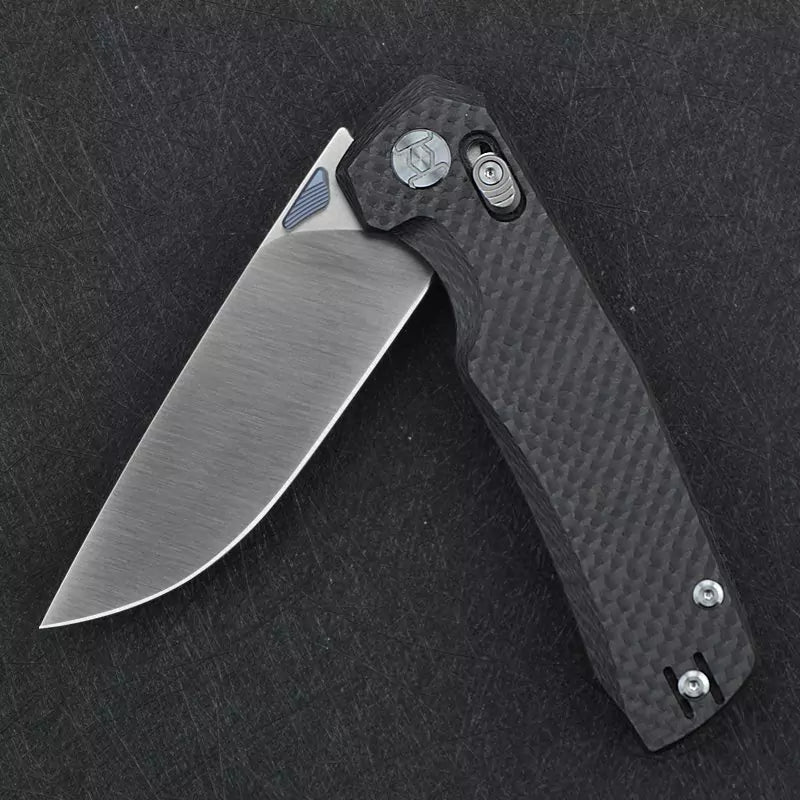 Kunwu Knives X-TAO CF - Elmax Blade, XT Bar Lock, Carbon Fibre Handles - X703F