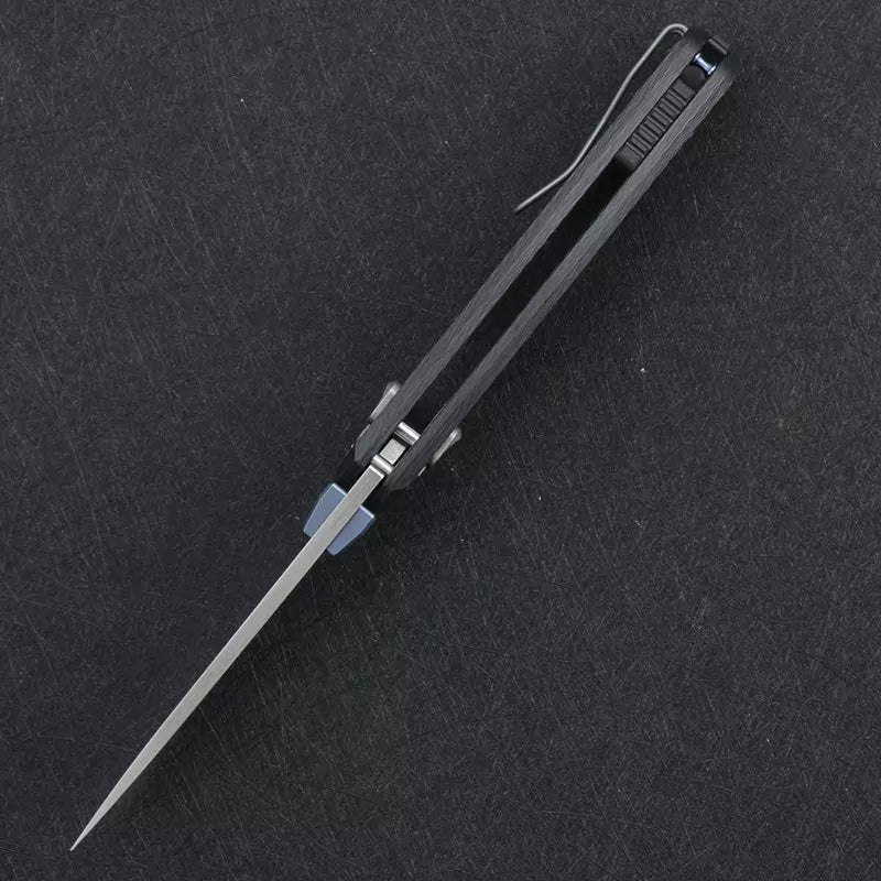 Kunwu Knives X-TAO CF - Elmax Blade, XT Bar Lock, Carbon Fibre Handles - X703F