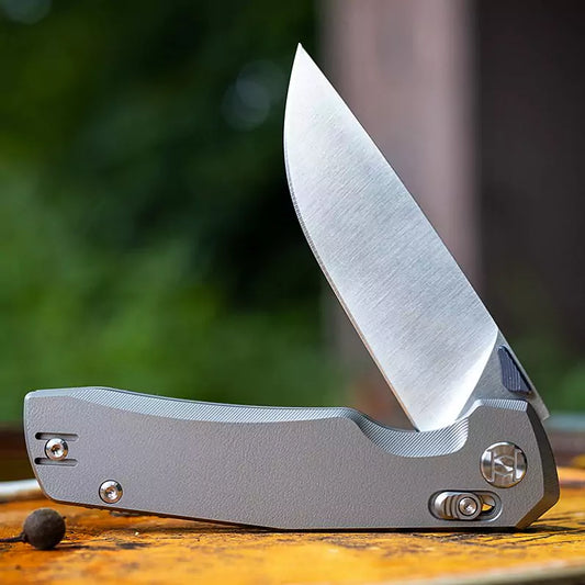 Kunwu Knives X-TAO - Elmax Blade, XT Bar Lock, Titanium Handles - X703T