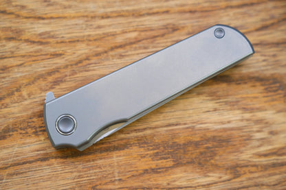North Mountain Blade Chop Kick Stop Ti - 3.5" M390 Tanto Blade, Titanium Handle