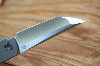 North Mountain Blade Chop Kick Stop Ti - 3.5" M390 Tanto Blade, Titanium Handle