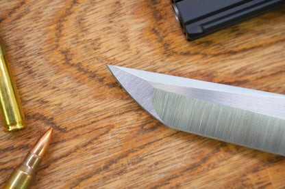 North Mountain Blade Chop Kick Stop Ti - 3.5" M390 Tanto Blade, Titanium with Ceramic Carbon Fibre Inlay Handle