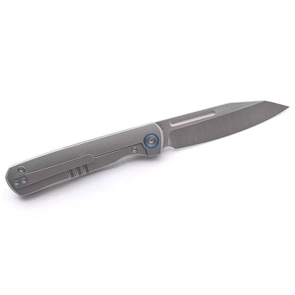 Miguron Knives Ekry - 3.25" CPM-20CV Hand Hollow Ground Rubbed Satin Blade, Titanium Handle
