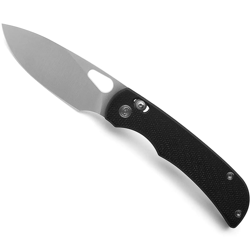 Miguron Moyarl Crossbar Lock - 3.5" 14C28N Satin Blade, Black Micarta Handle - MGR-806AWBK
